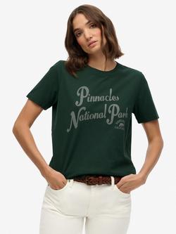 Superdry Lo-fi Outdoors Relaxed T-Shirt, Enamel Green