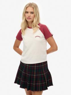 Superdry Essential Logo Retro T-Shirt, Desert Bone/Red, Desert Bone/Red