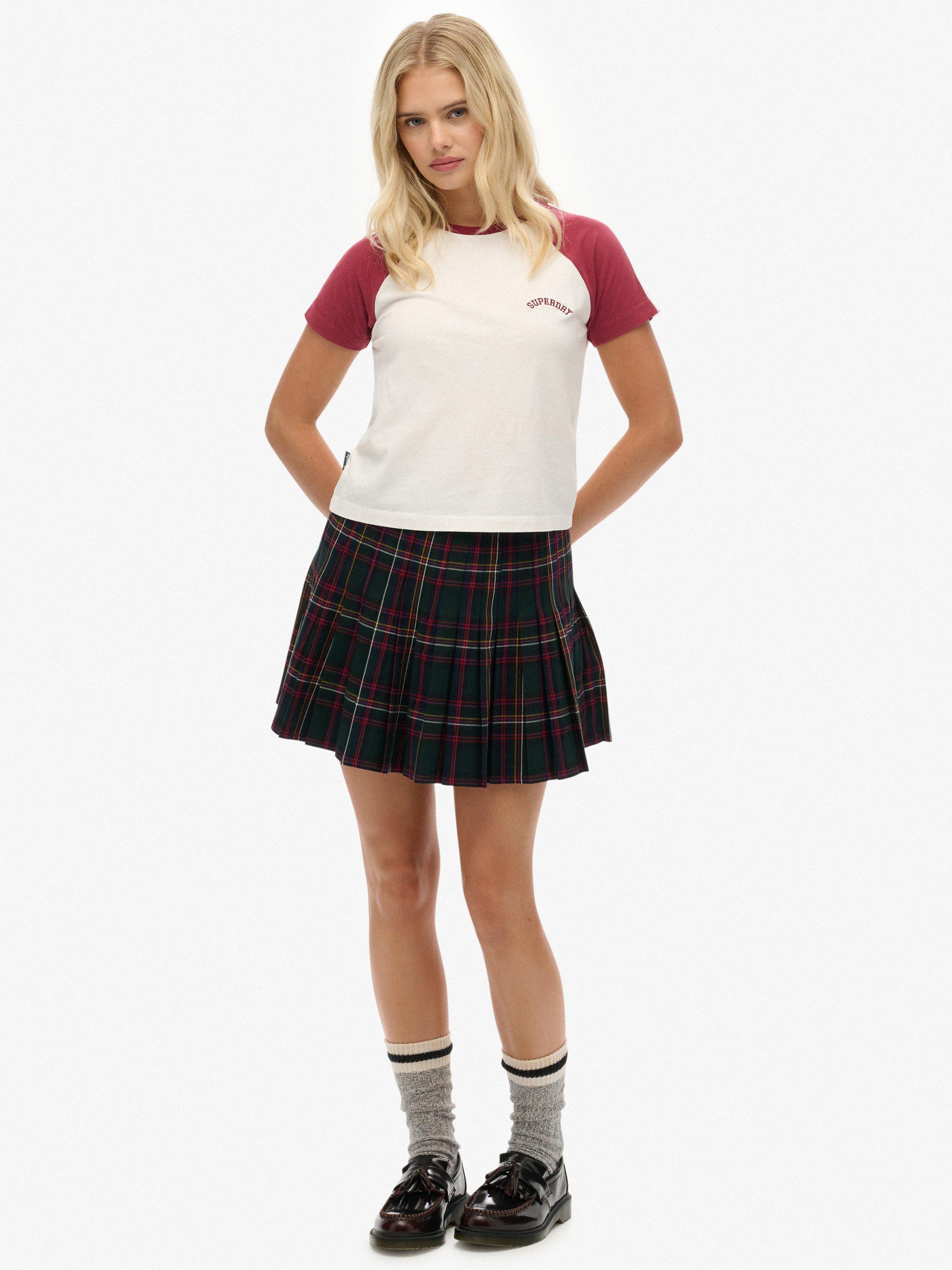 Product image 3 of 6, which shows Superdry Essential Logo Retro T-Shirt, Desert Bone/Red, 14