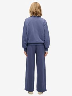 Superdry Athletic Essentials Logo Garment Dyed Joggers, Mariner Navy - view 2, Mariner Navy