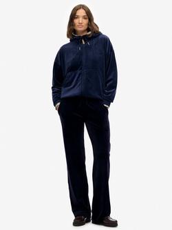 Superdry Country Club Velour Joggers, Rich Navy, Rich Navy