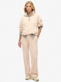 Superdry Country Club Velour Joggers, Pink Tint, Pink Tint