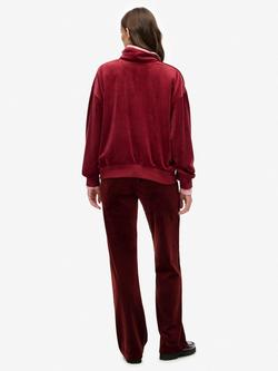 Superdry Country Club Velour Joggers, Stanton Red - view 2, Stanton Red