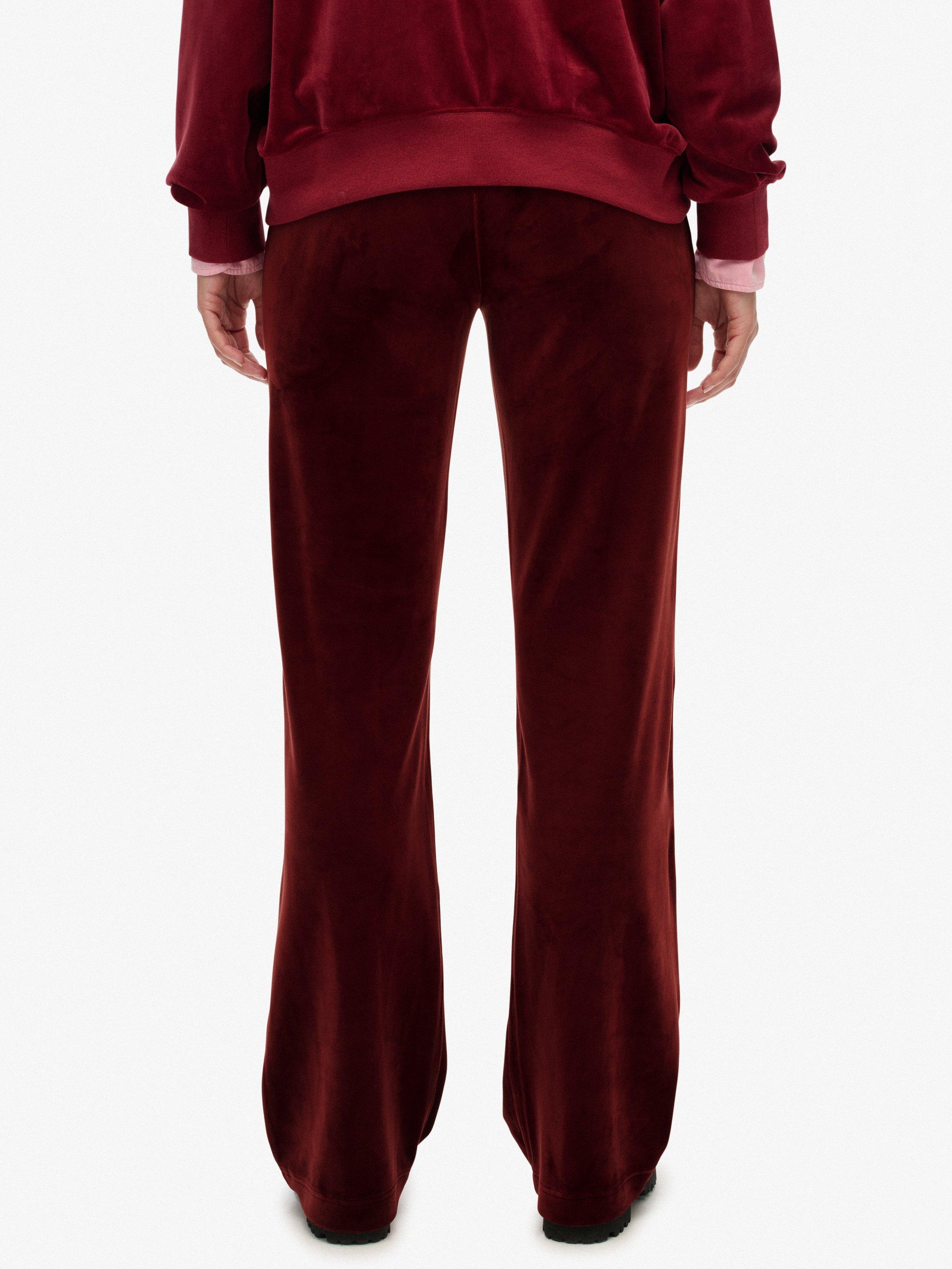 Superdry Country Club Velour Joggers, Stanton Red
