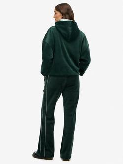 Superdry Country Club Velour Straight Joggers, Enamel Green - view 2, Enamel Green