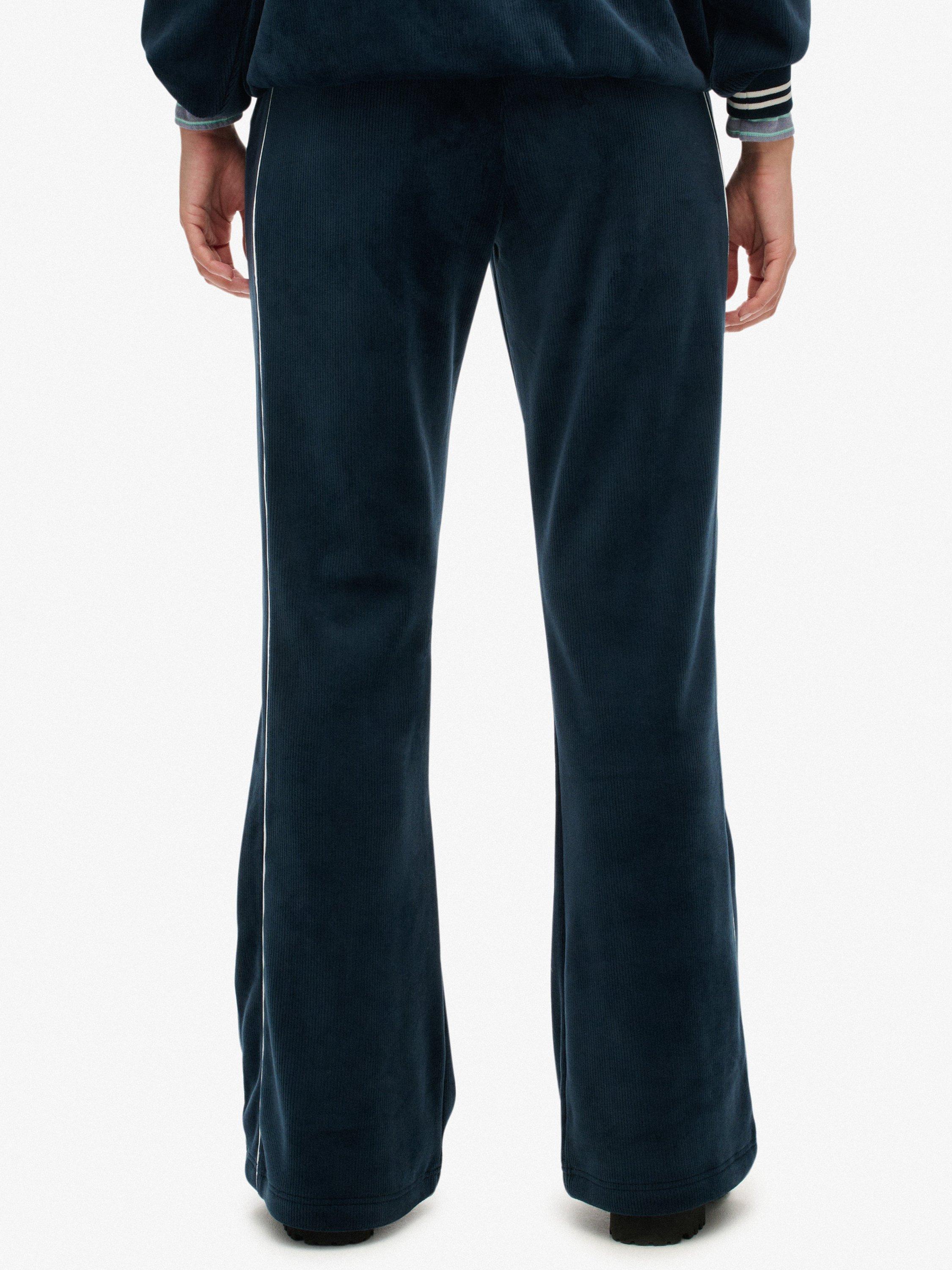 Superdry Country Club Velour Straight Joggers, Rich Navy