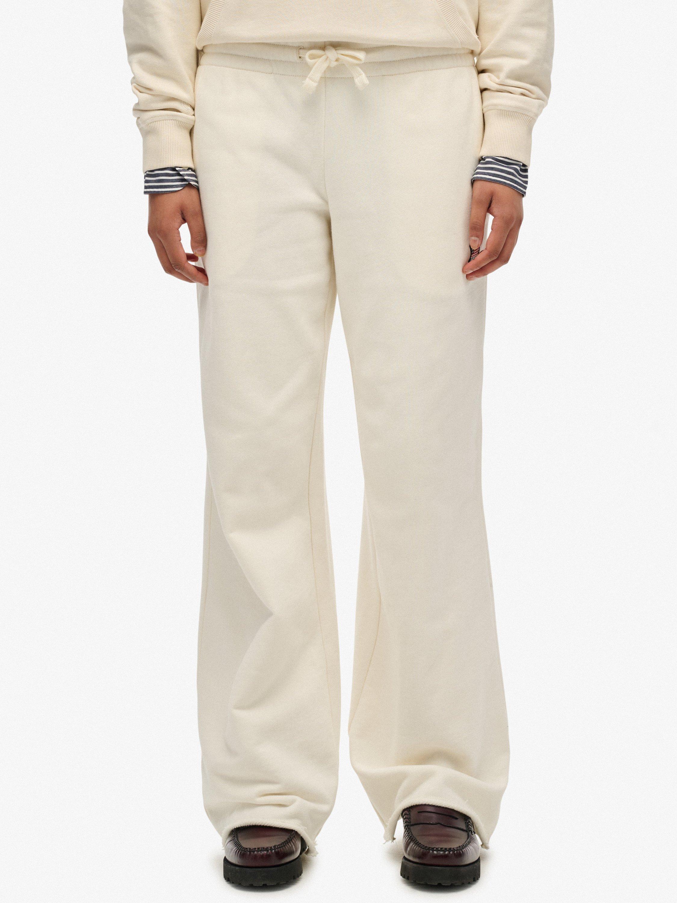 Product image 5 of 7, which shows Superdry Athletic Essentials Straight Leg Joggers, Off White, 6