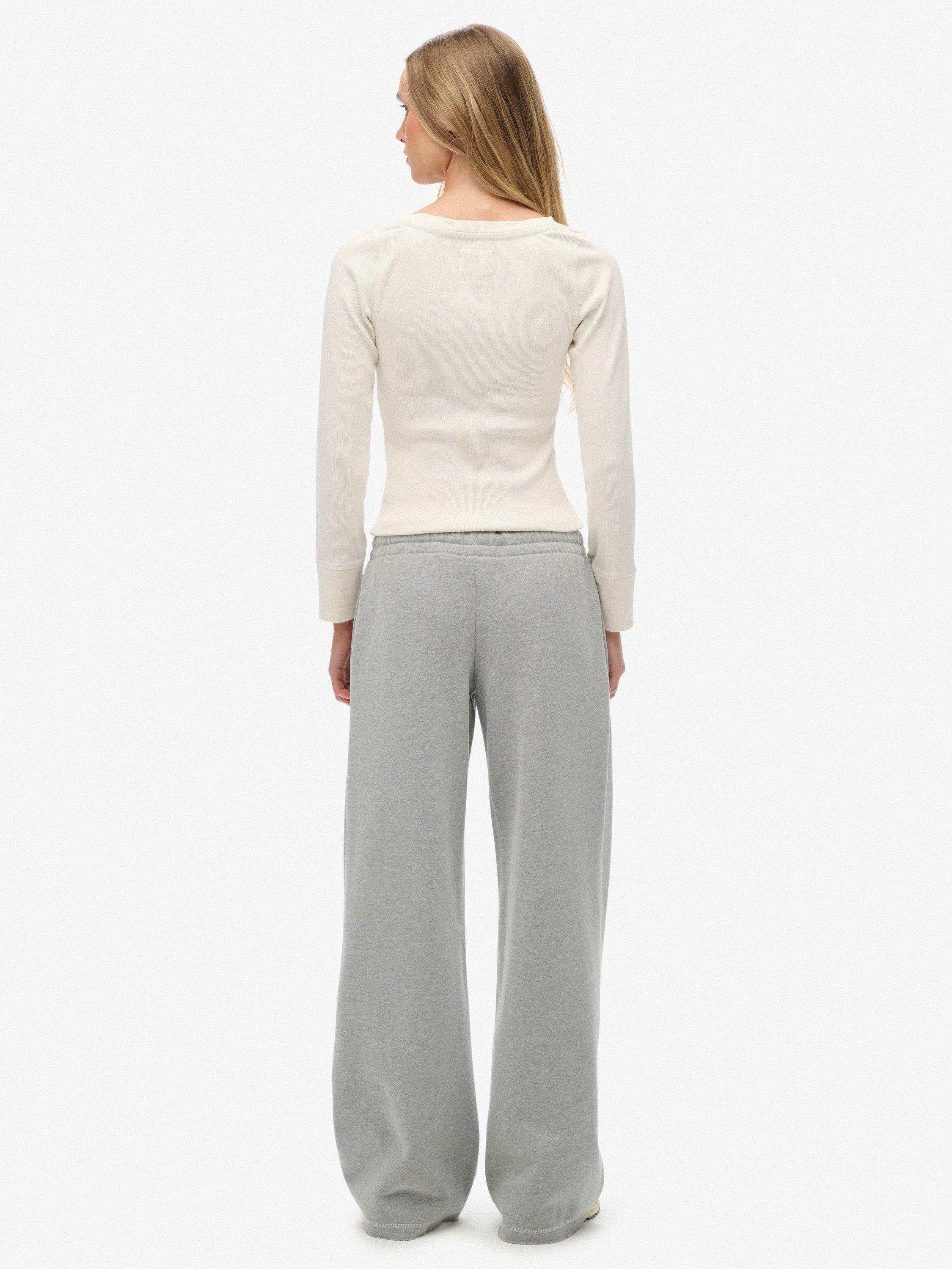 Product image 2 of 7, which shows Superdry Athletic Essentials Straight Leg Joggers, Grey Marl, 6