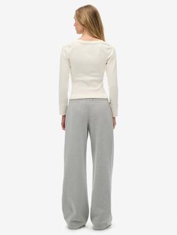 Superdry Athletic Essentials Straight Leg Joggers, Grey Marl - view 2, Grey Marl