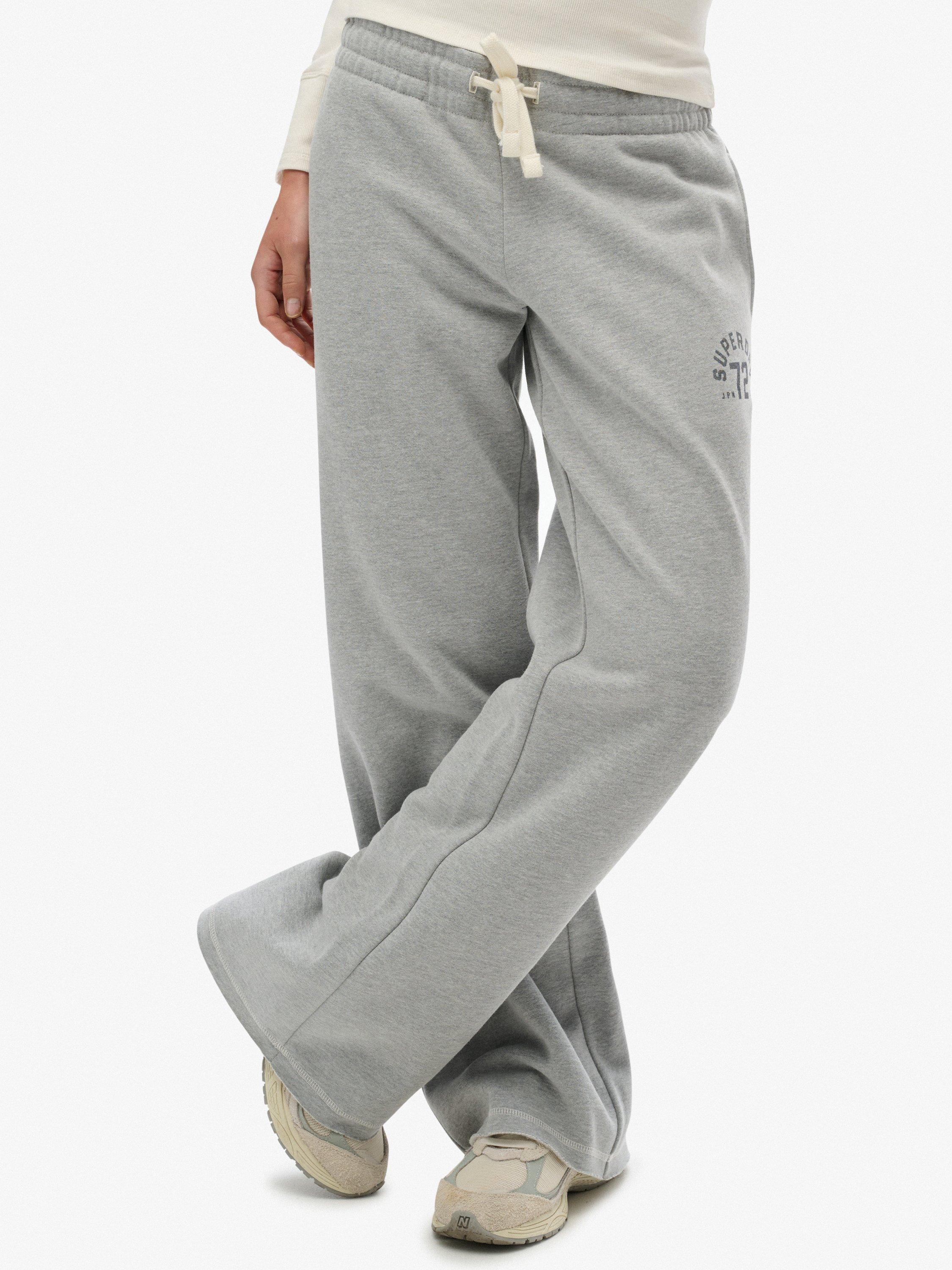 Product image 6 of 7, which shows Superdry Athletic Essentials Straight Leg Joggers, Grey Marl, 6