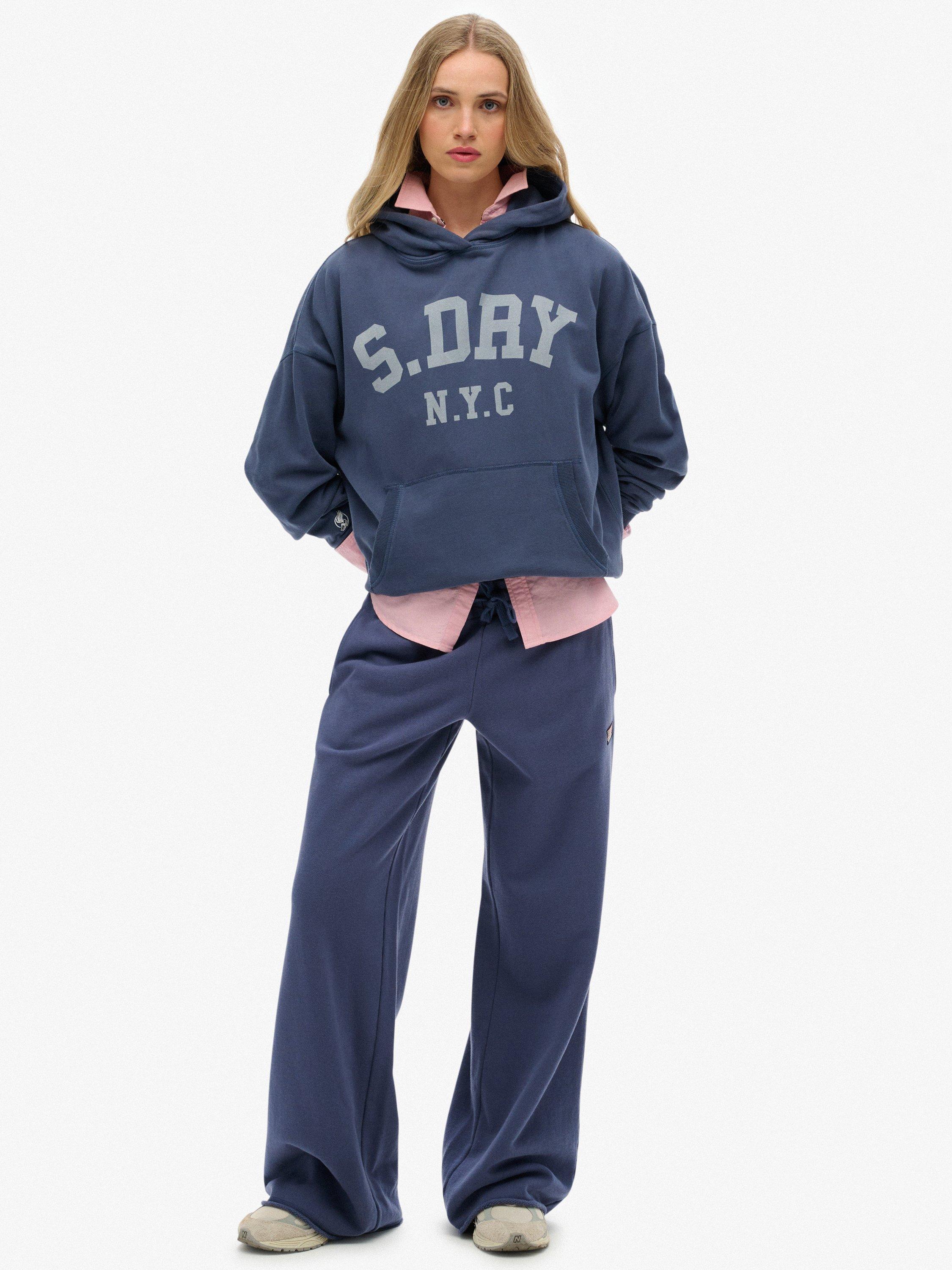Product image 1 of 6, which shows Superdry Athletic Essentials Straight Leg Joggers, Mariner Navy, 10
