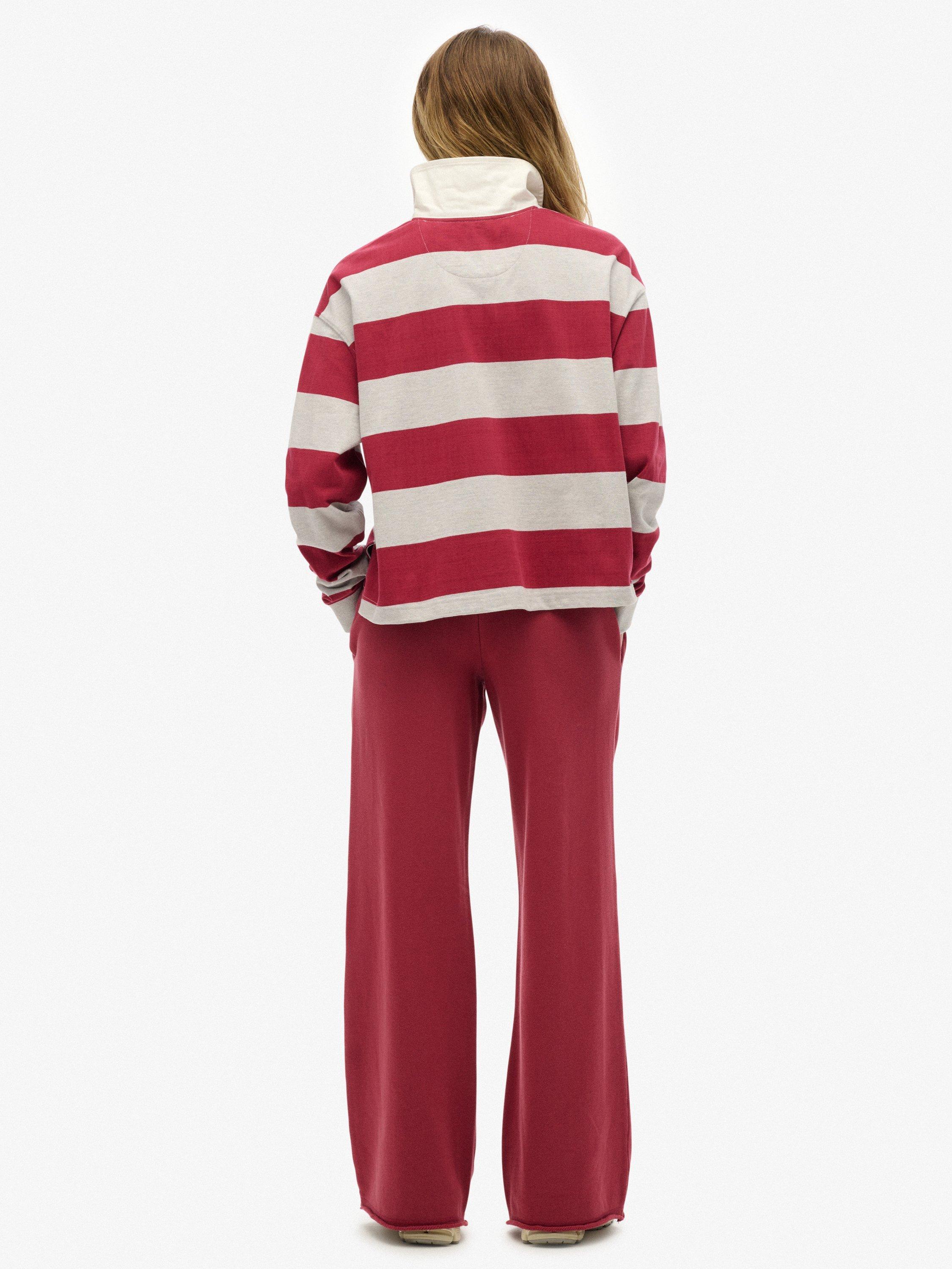 Product image 2 of 7, which shows Superdry Athletic Essentials Straight Leg Joggers, Bordeaux Red, 8