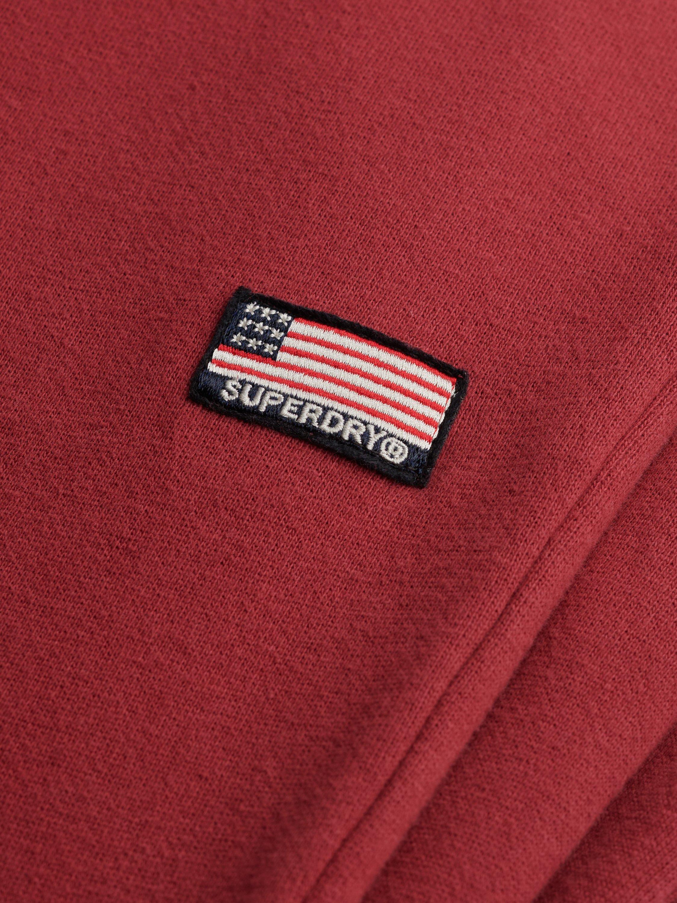 Product image 7 of 7, which shows Superdry Athletic Essentials Straight Leg Joggers, Bordeaux Red, 8