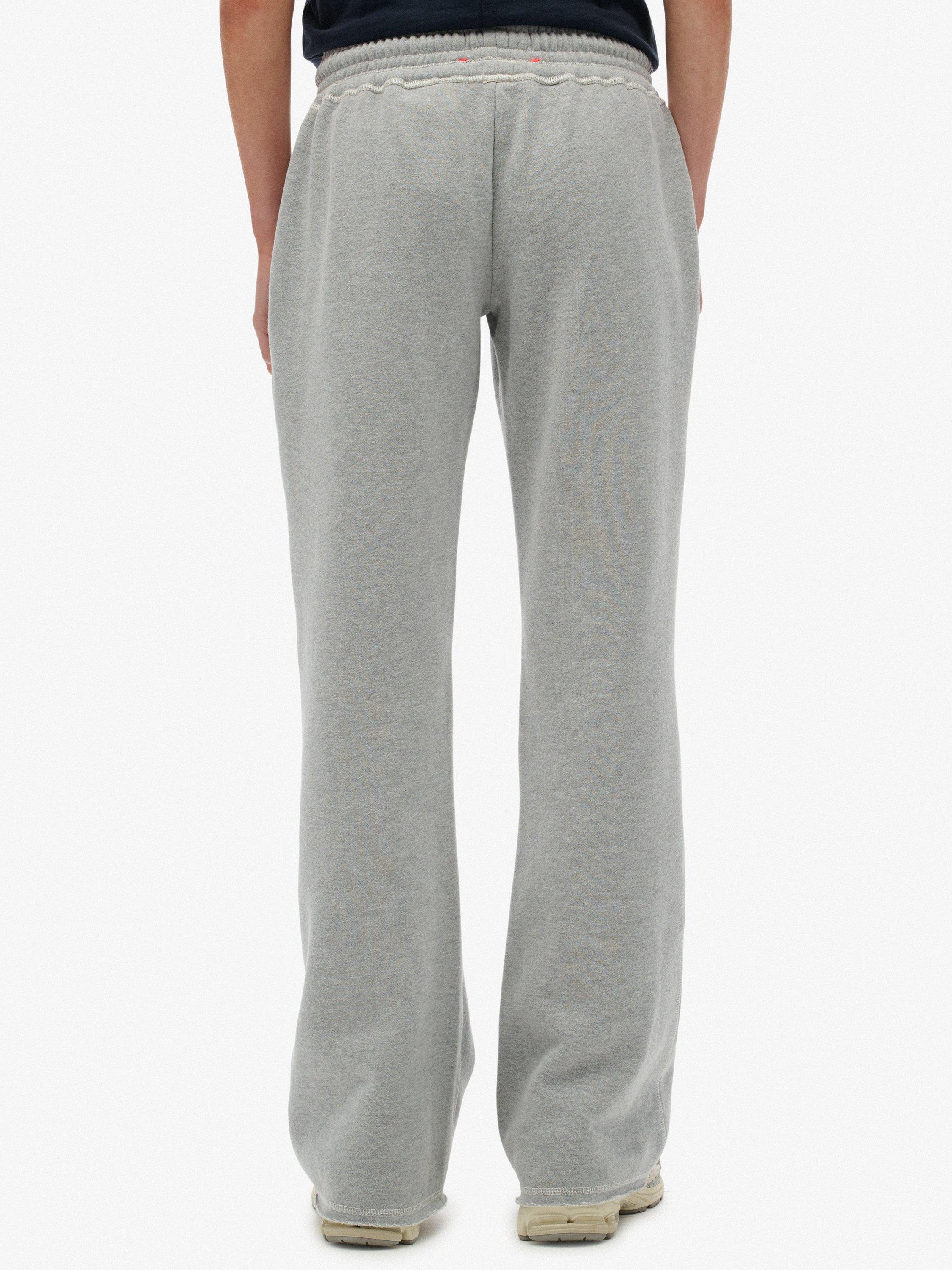 Product image 4 of 7, which shows Superdry Athletic Print Flare Joggers, Grey Marl, 6