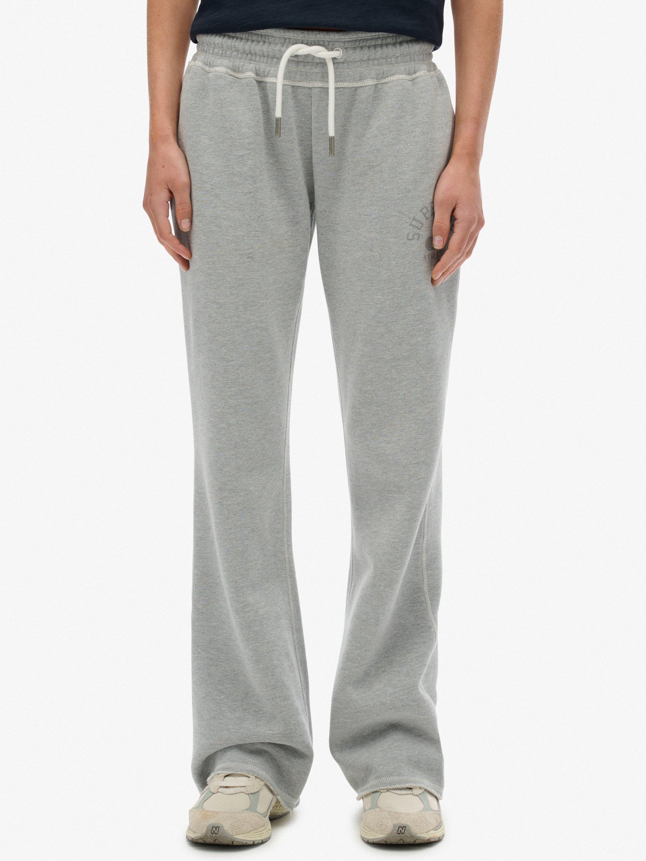 Product image 5 of 7, which shows Superdry Athletic Print Flare Joggers, Grey Marl, 6