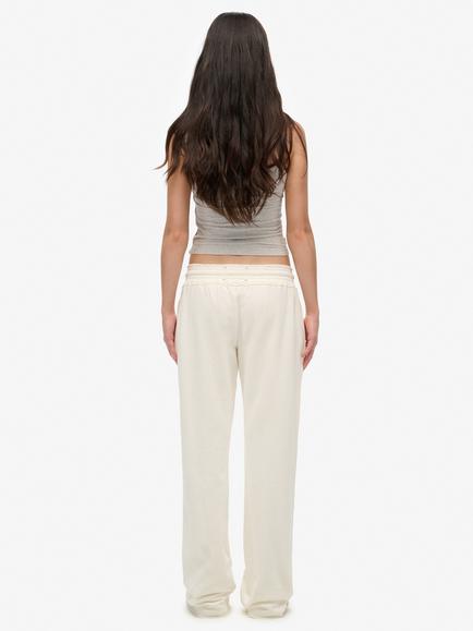 Superdry Athletic Print Flare Joggers, Off White - view 2, Off White