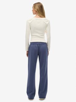 Superdry Athletic Print Flare Joggers, Mariner Navy - view 2, Mariner Navy