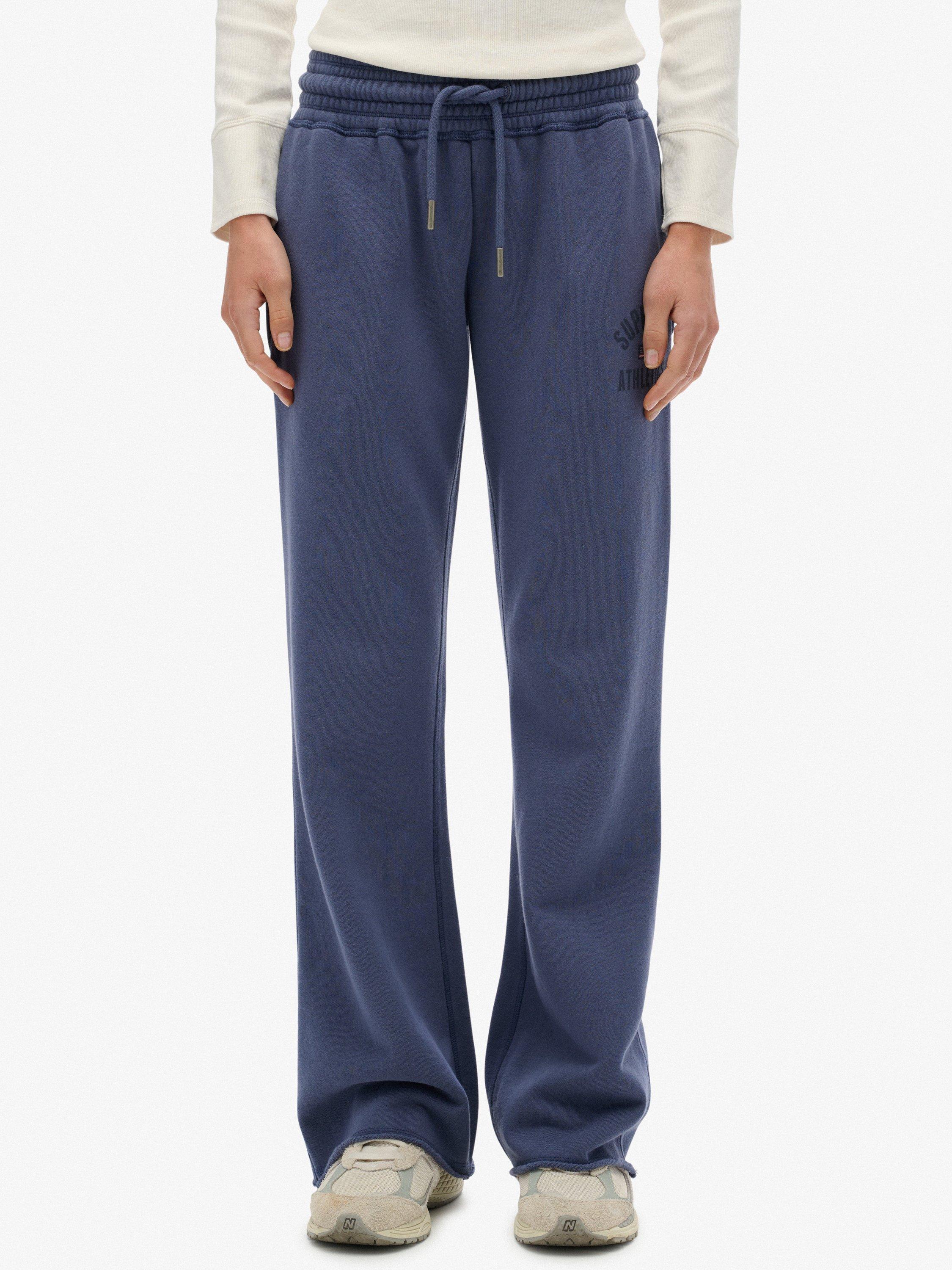 Product image 5 of 7, which shows Superdry Athletic Print Flare Joggers, Mariner Navy, 14