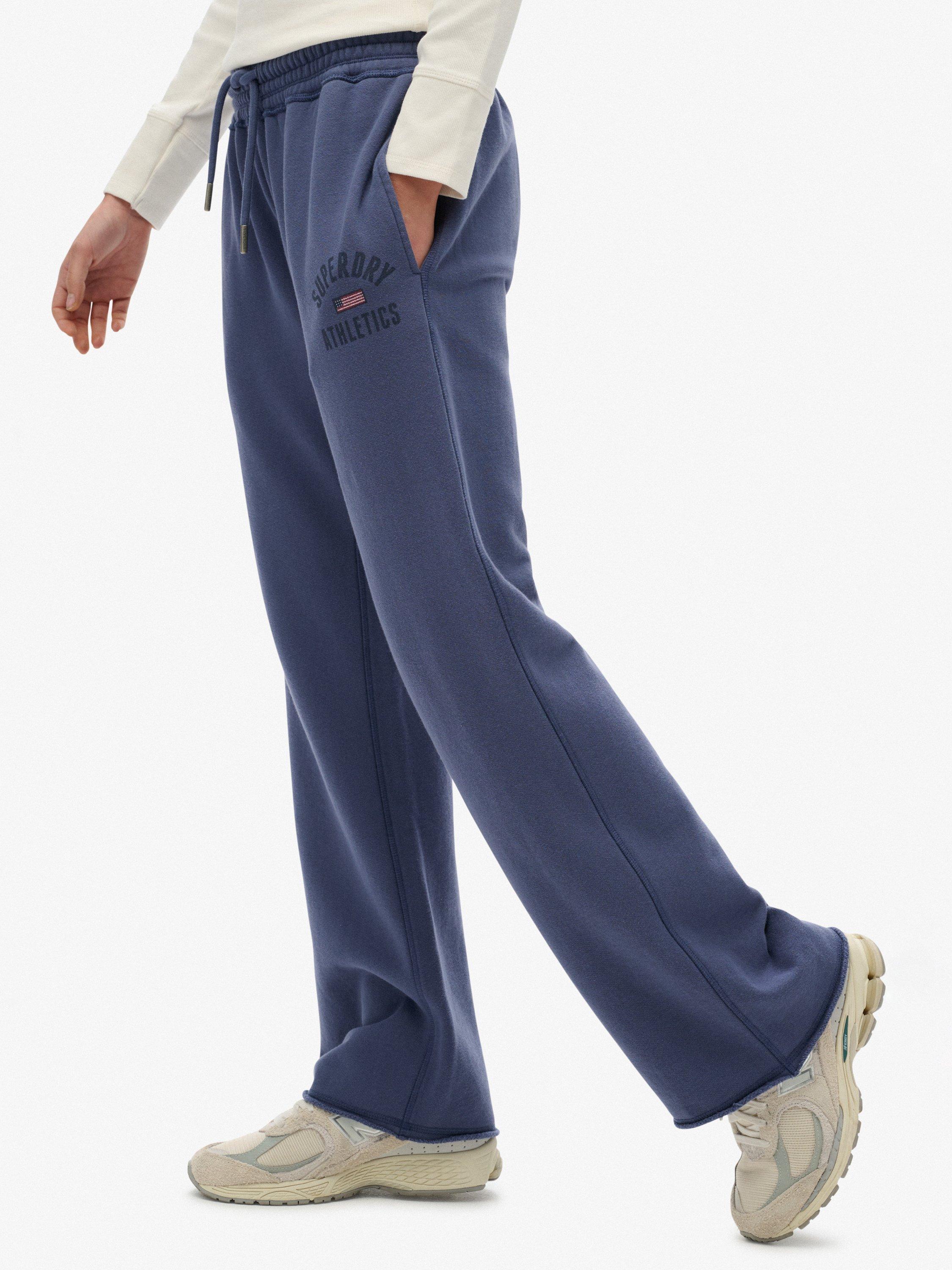 Product image 6 of 7, which shows Superdry Athletic Print Flare Joggers, Mariner Navy, 14