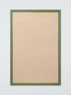 John Lewis Herringbone Pure Jute Rug, Avocado