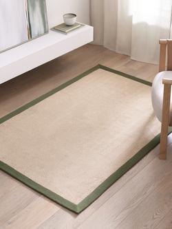John Lewis Herringbone Pure Jute Rug - view 2, Avocado