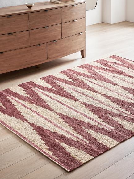 John Lewis Paz Hand Woven Pure Jute Rug - view 2, Umber/Burnt Clay