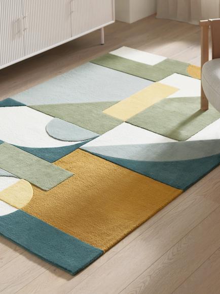 John Lewis Soren Hand Tufted Pure Wool Rug - view 2, Green