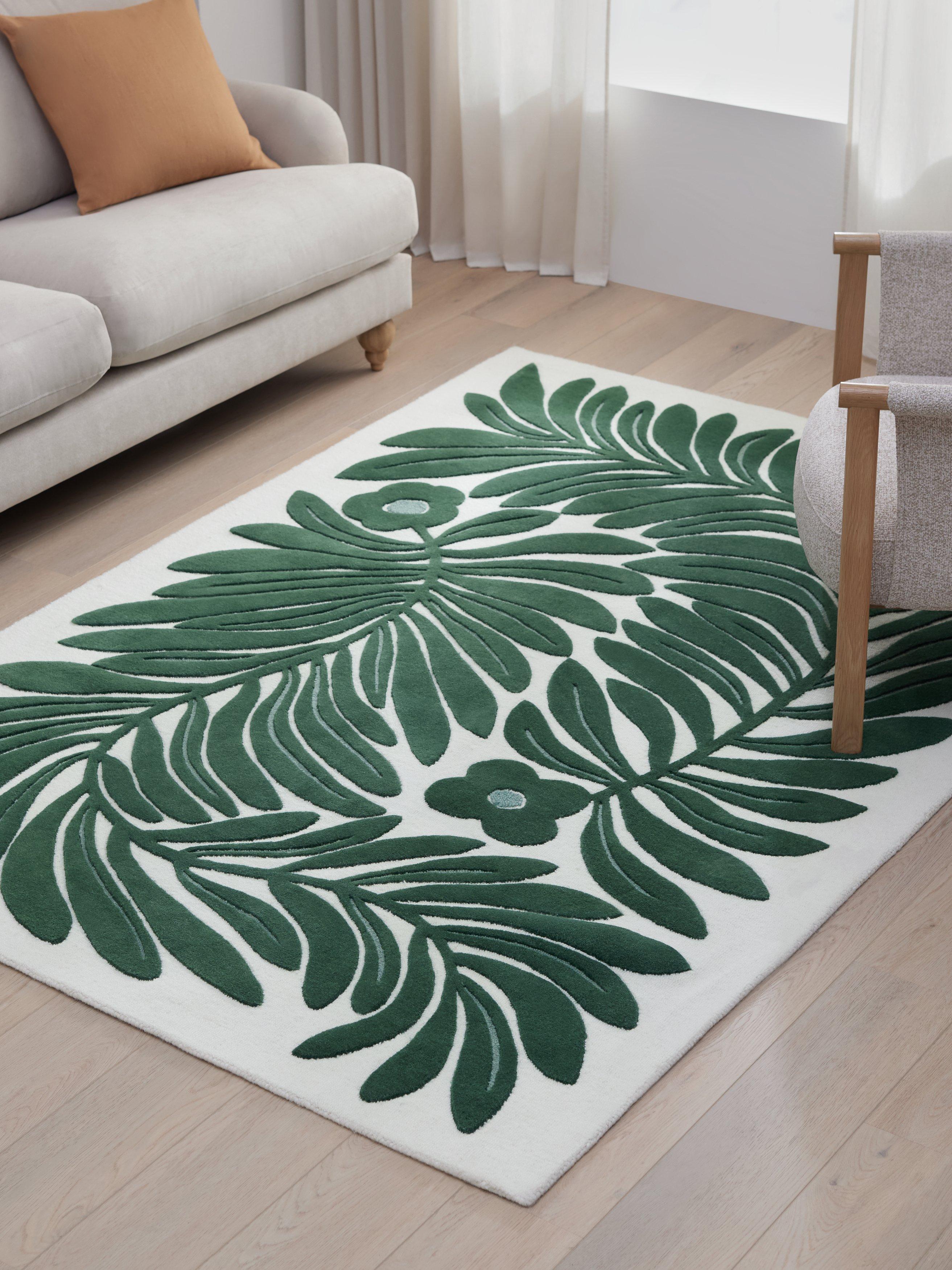John Lewis x Anine Cecilie Iversen Zinnia Floral Hand Tufted Pure Wool ...