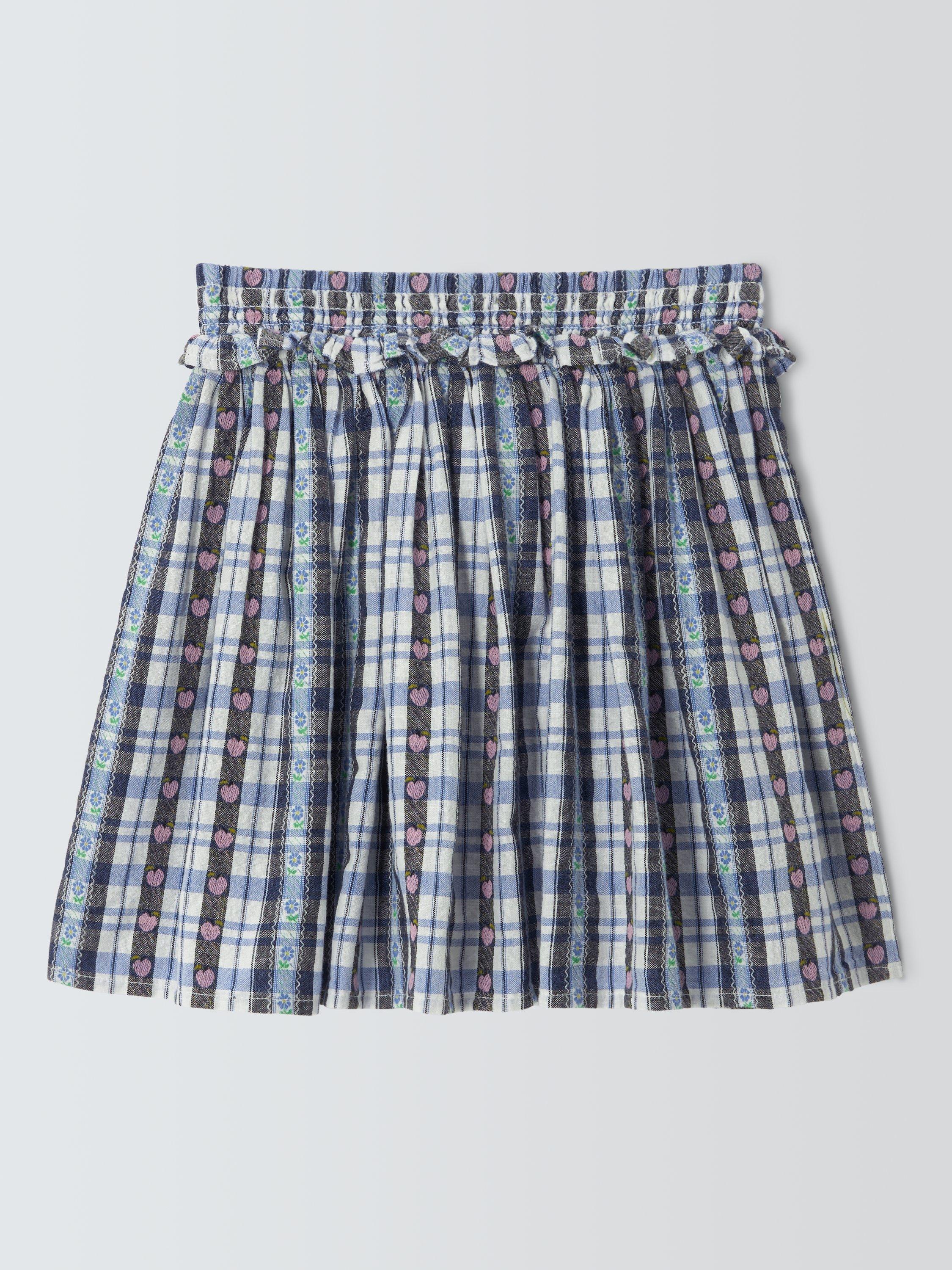 Product image 6 of 7, which shows John Lewis Kids' Gingham Ruffle Skirt, Multi, 3 years
