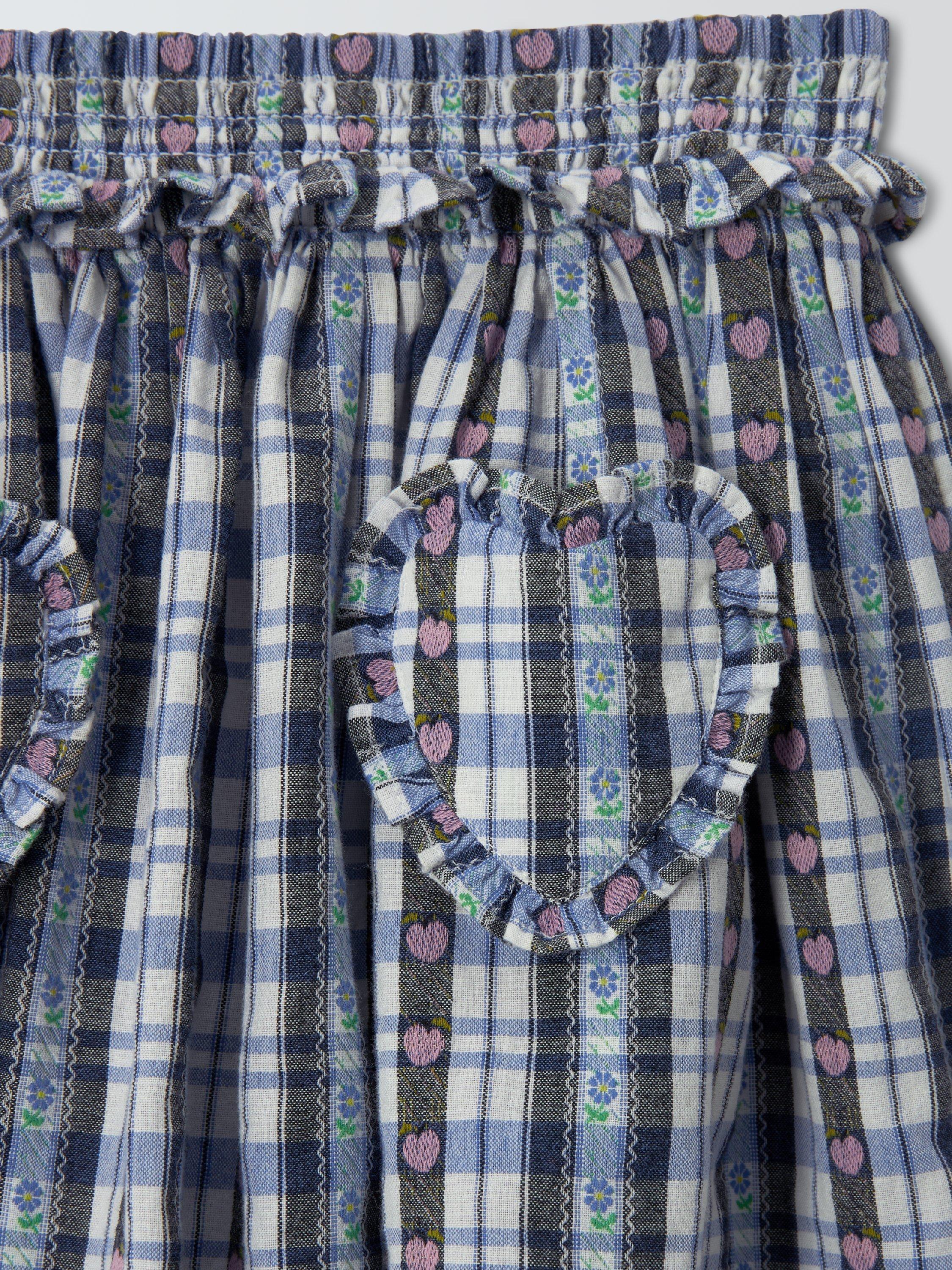 Product image 7 of 7, which shows John Lewis Kids' Gingham Ruffle Skirt, Multi, 3 years