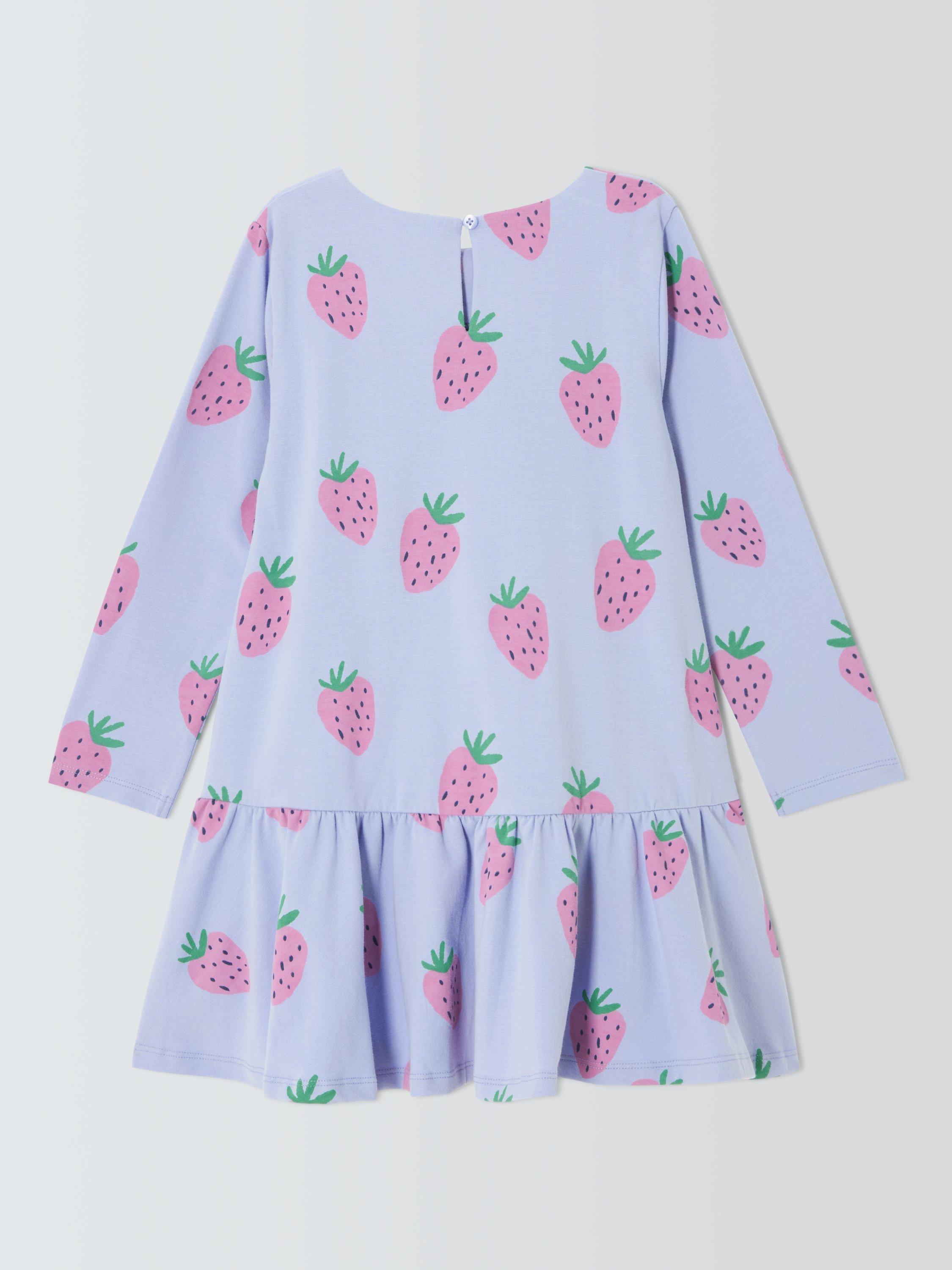 Product image 6 of 7, which shows John Lewis Kid's Strawberry Jersey Dress, Multi, 3 years