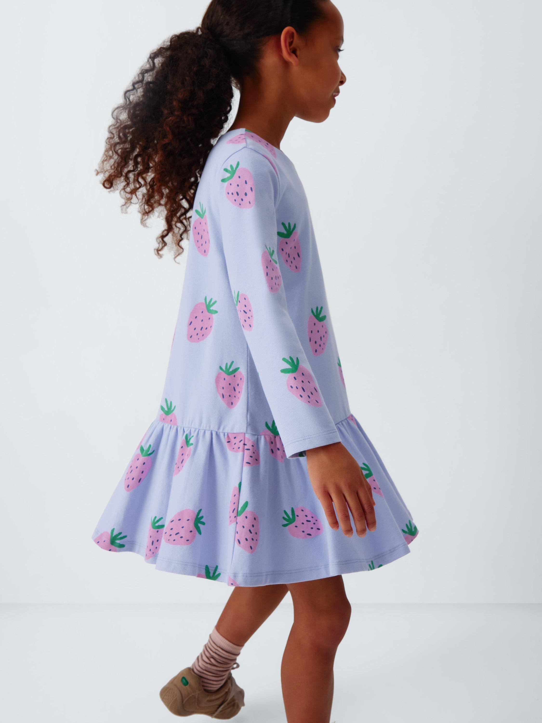 Product image 5 of 7, which shows John Lewis Kid's Strawberry Jersey Dress, Multi, 3 years