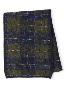 Celtic & Co. Heritage Check Scarf, Moss/Multi - view 2, Moss/Multi