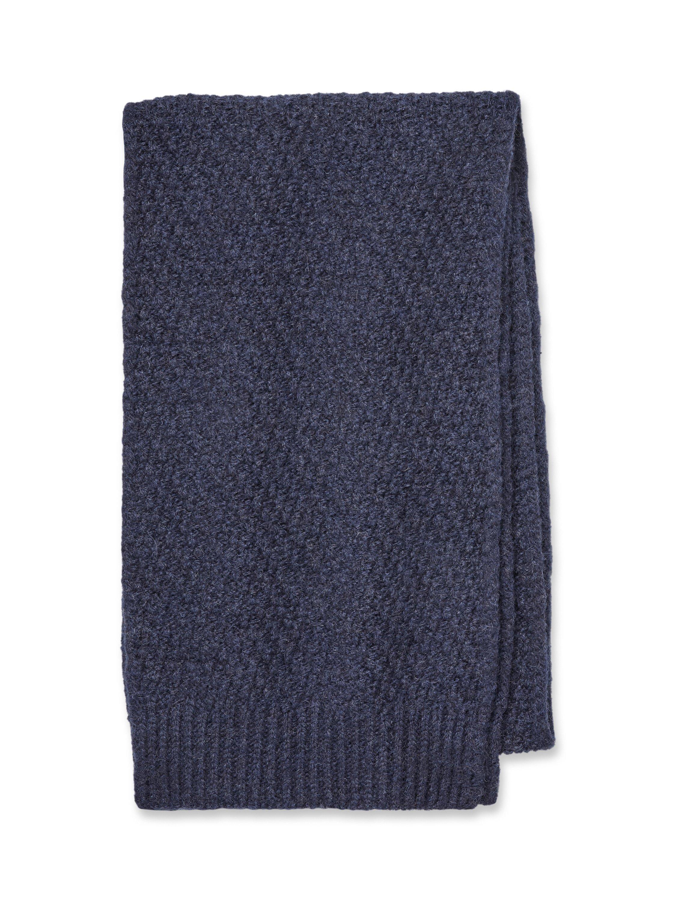 Product image 2 of 4, which shows Celtic & Co. Gansey Stitch Pure Wool Scarf, Navy, One Size