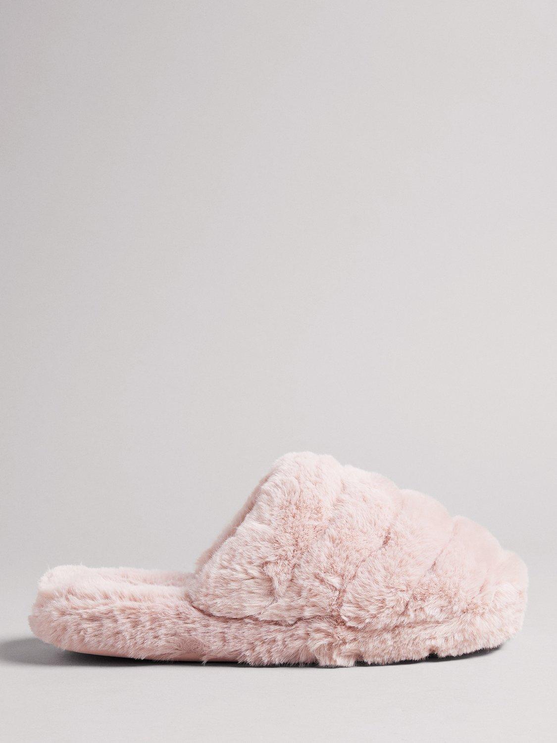 Product image 1 of 4, which shows Ted Baker Lopsey Flat Slip-On Mules, Pink, 4