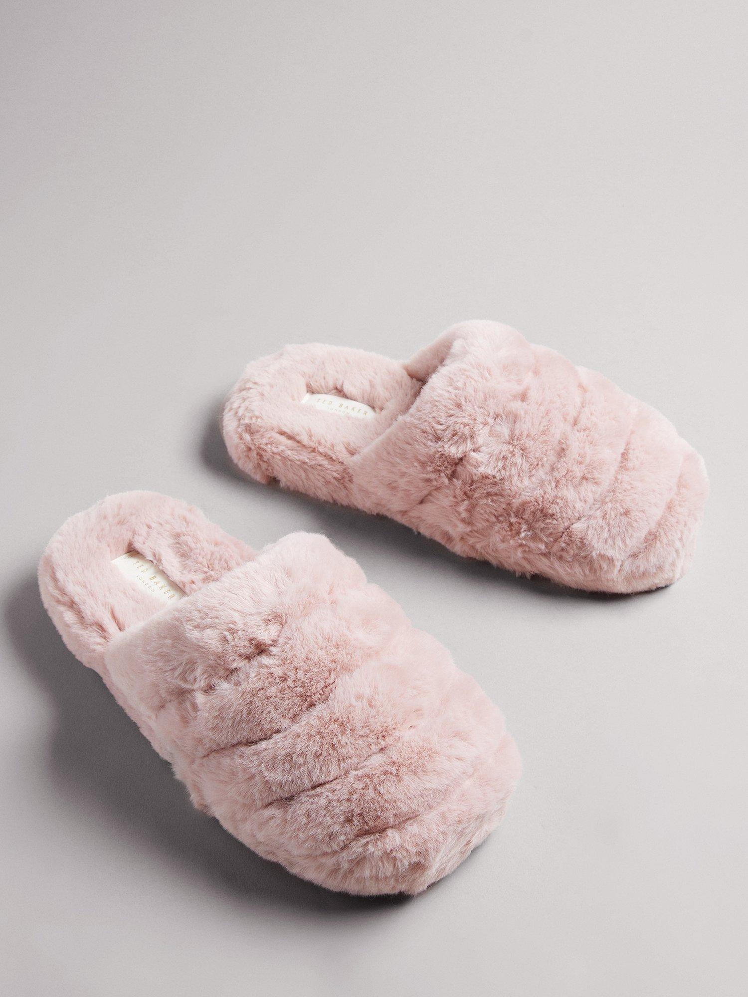 Product image 2 of 4, which shows Ted Baker Lopsey Flat Slip-On Mules, Pink, 4