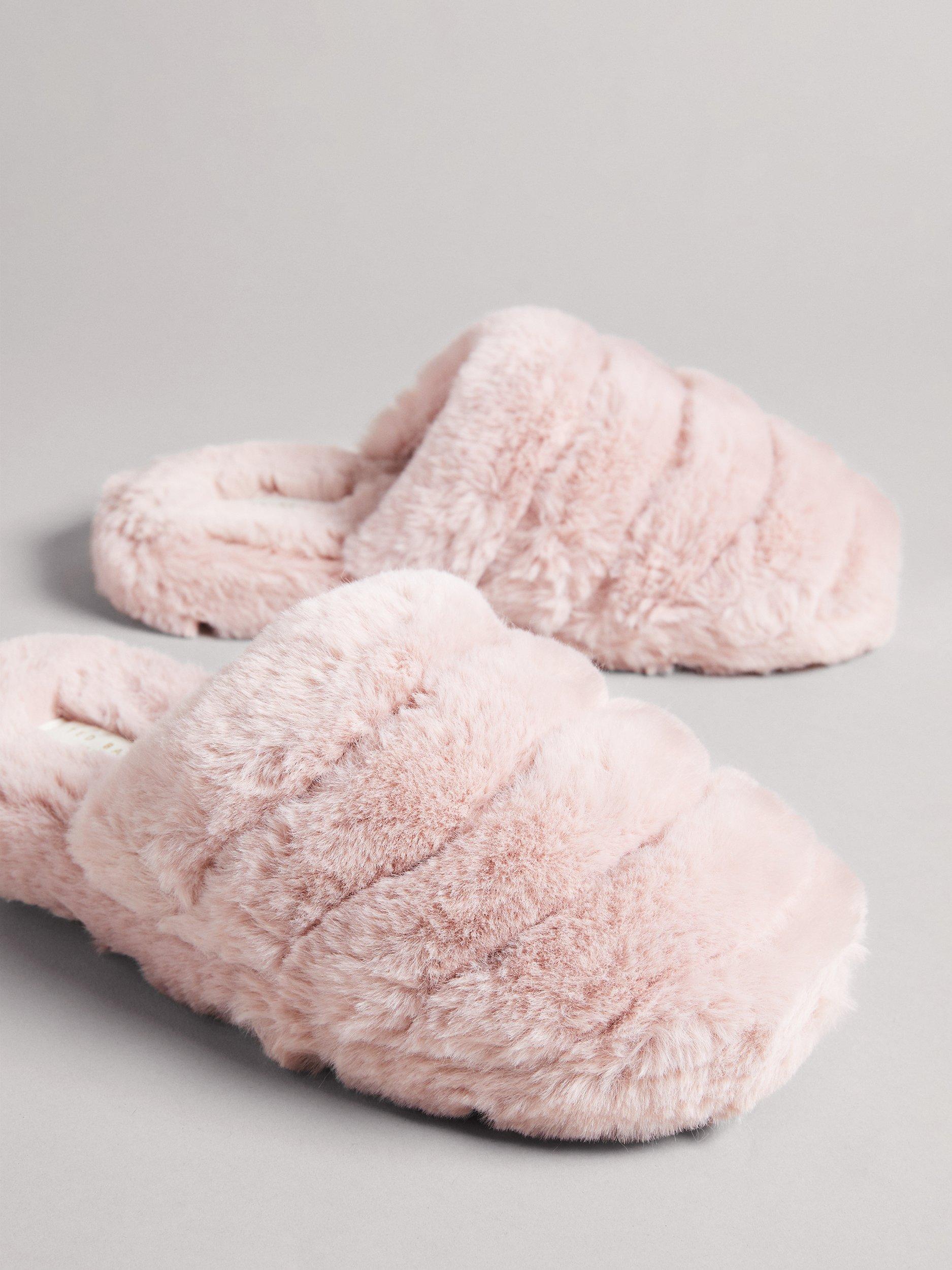 Product image 4 of 4, which shows Ted Baker Lopsey Flat Slip-On Mules, Pink, 4