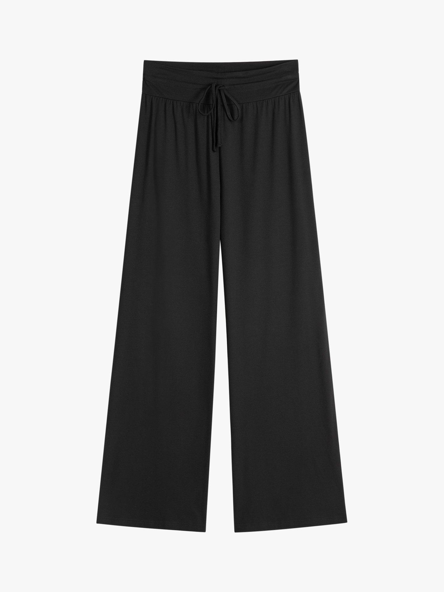 Product image 4 of 4, which shows HUSH Amie Wide Leg Joggers, Black, L-XL