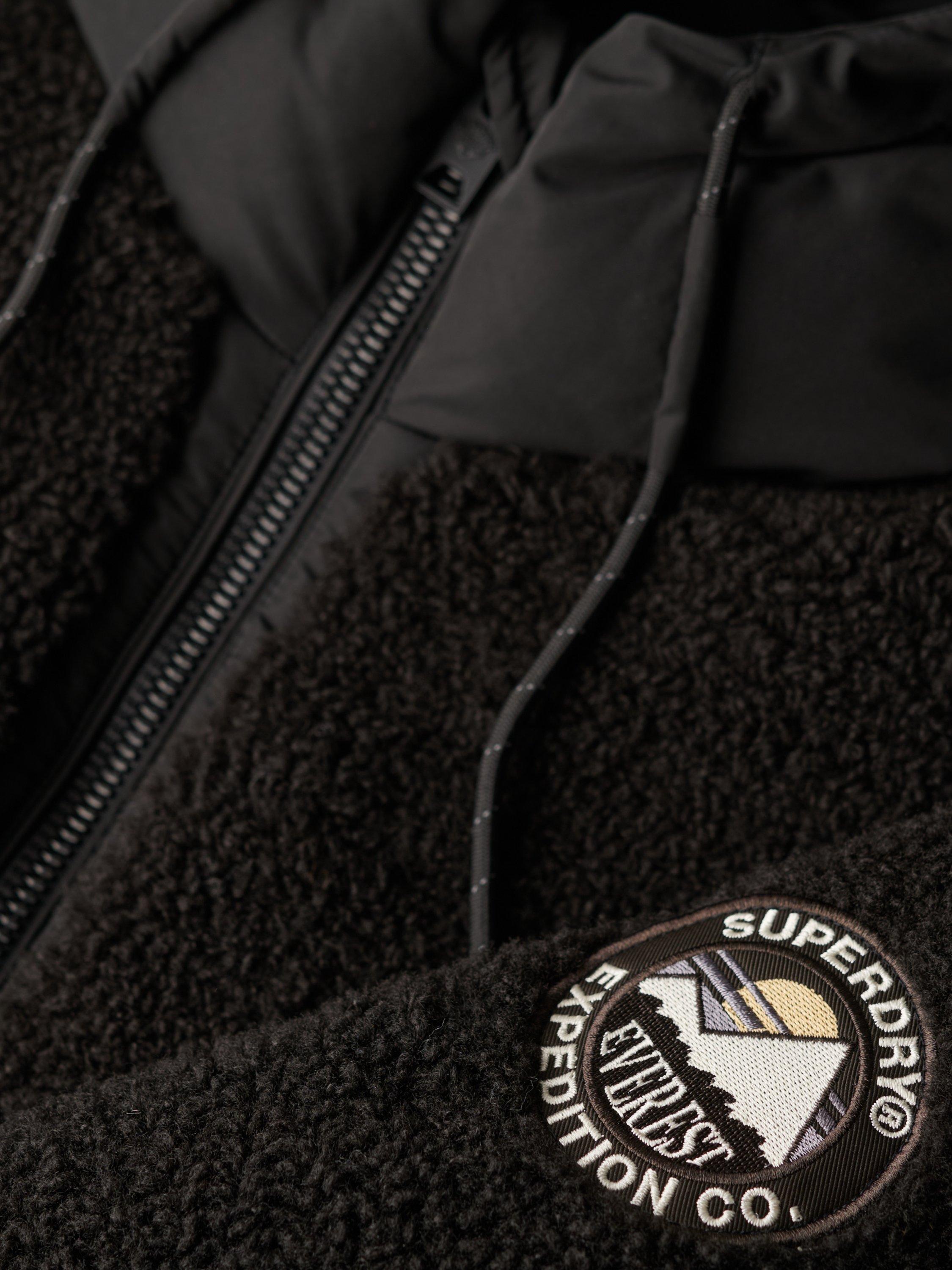 Product image 5 of 6, which shows Superdry Everest Bomber Hybrid Jacket, Black/Black, 10
