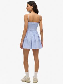 Superdry Corset Cami Mini Dress, Blue - view 2, Blue
