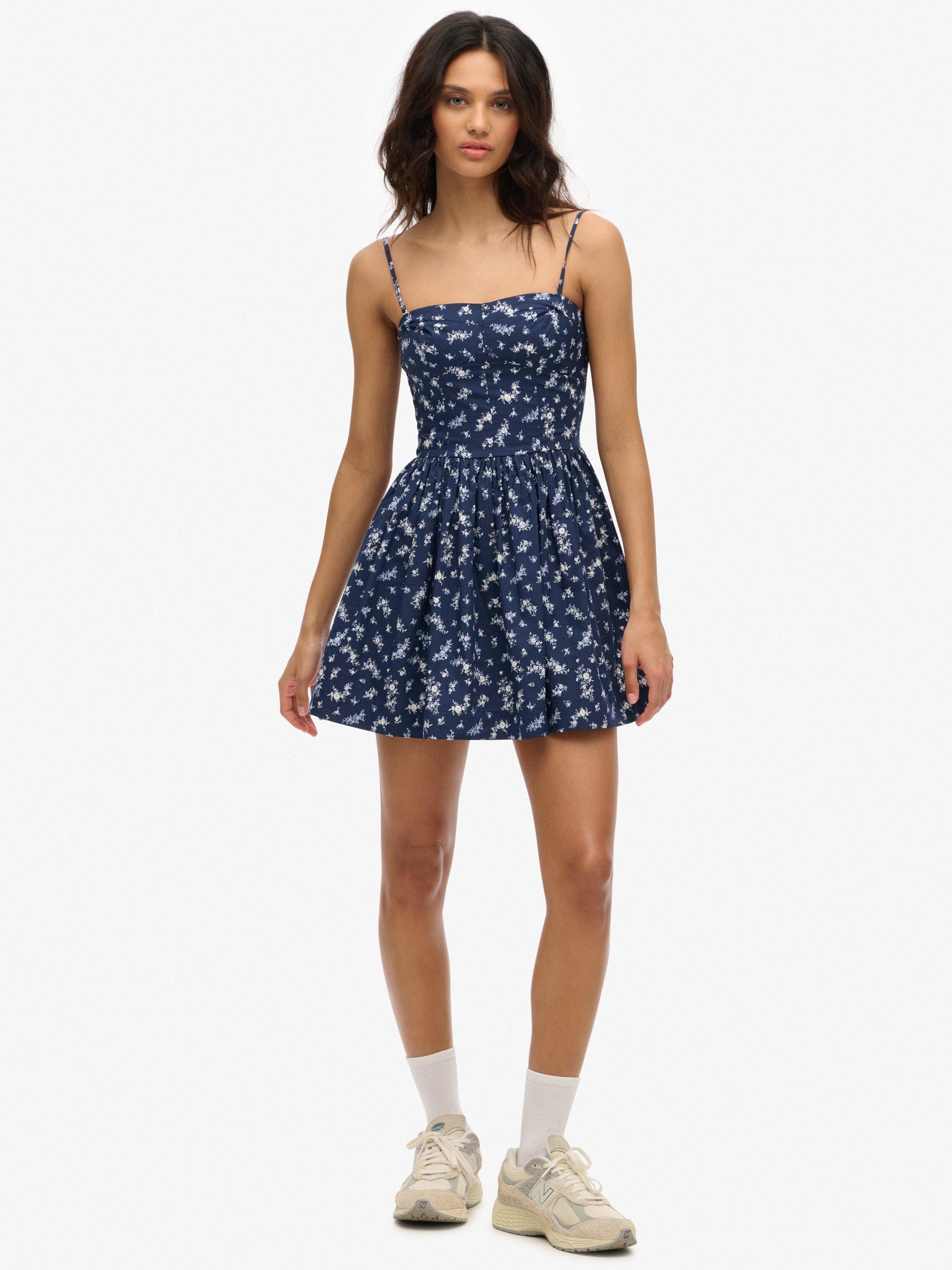 Product image 1 of 6, which shows Superdry Corset Cami Mini Dress, Primrose, 10