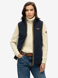 Superdry Estate Fleece Gilet, Eclipse Navy