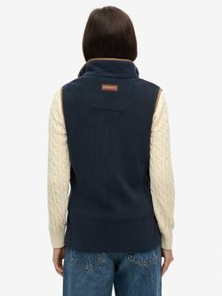 Superdry Estate Fleece Gilet - view 2, Eclipse Navy
