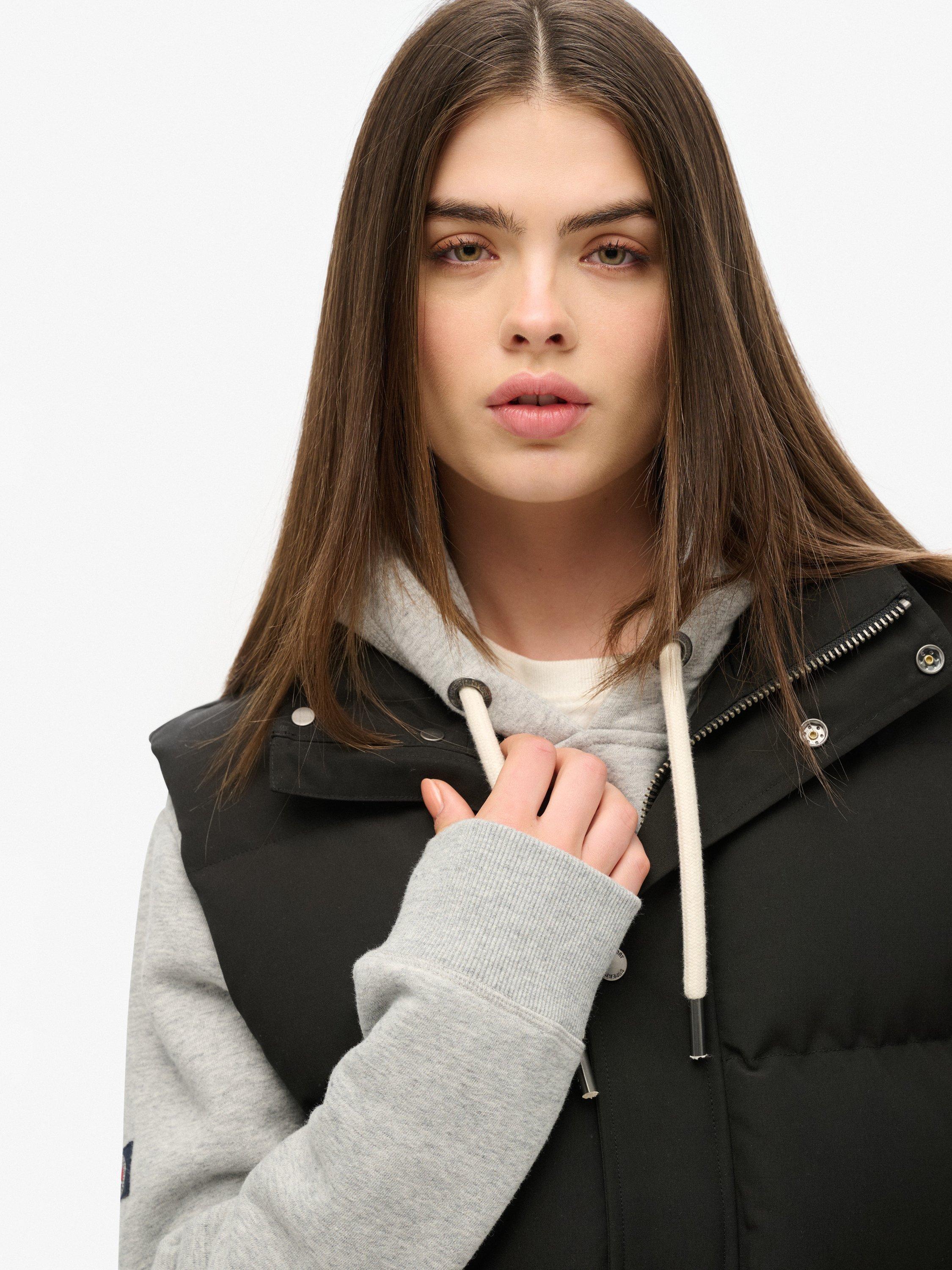 Product image 4 of 5, which shows Superdry Everest Oversized Gilet, Black, L