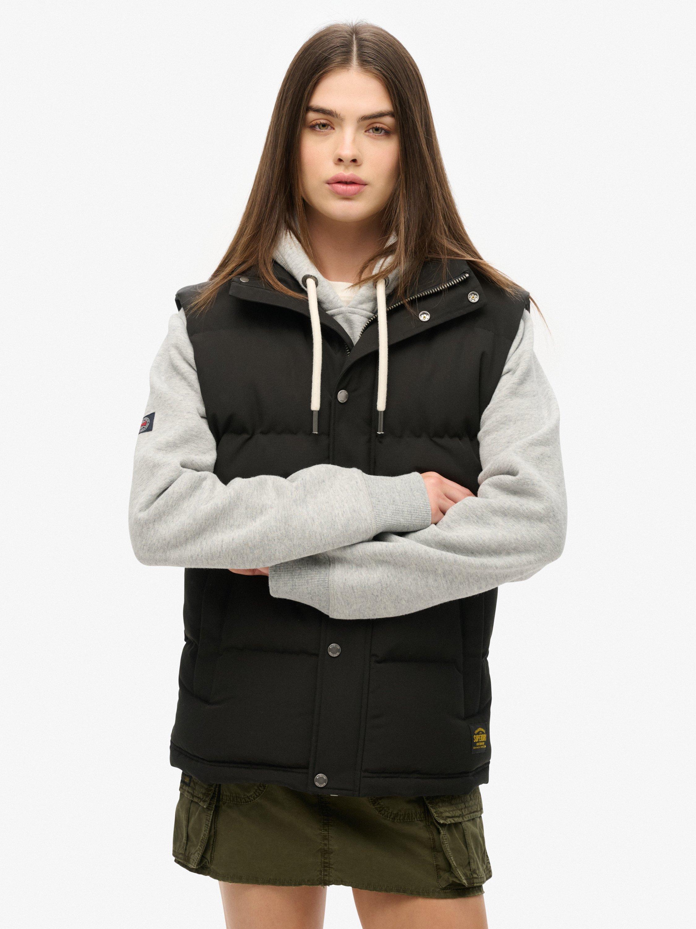 Product image 5 of 5, which shows Superdry Everest Oversized Gilet, Black, L