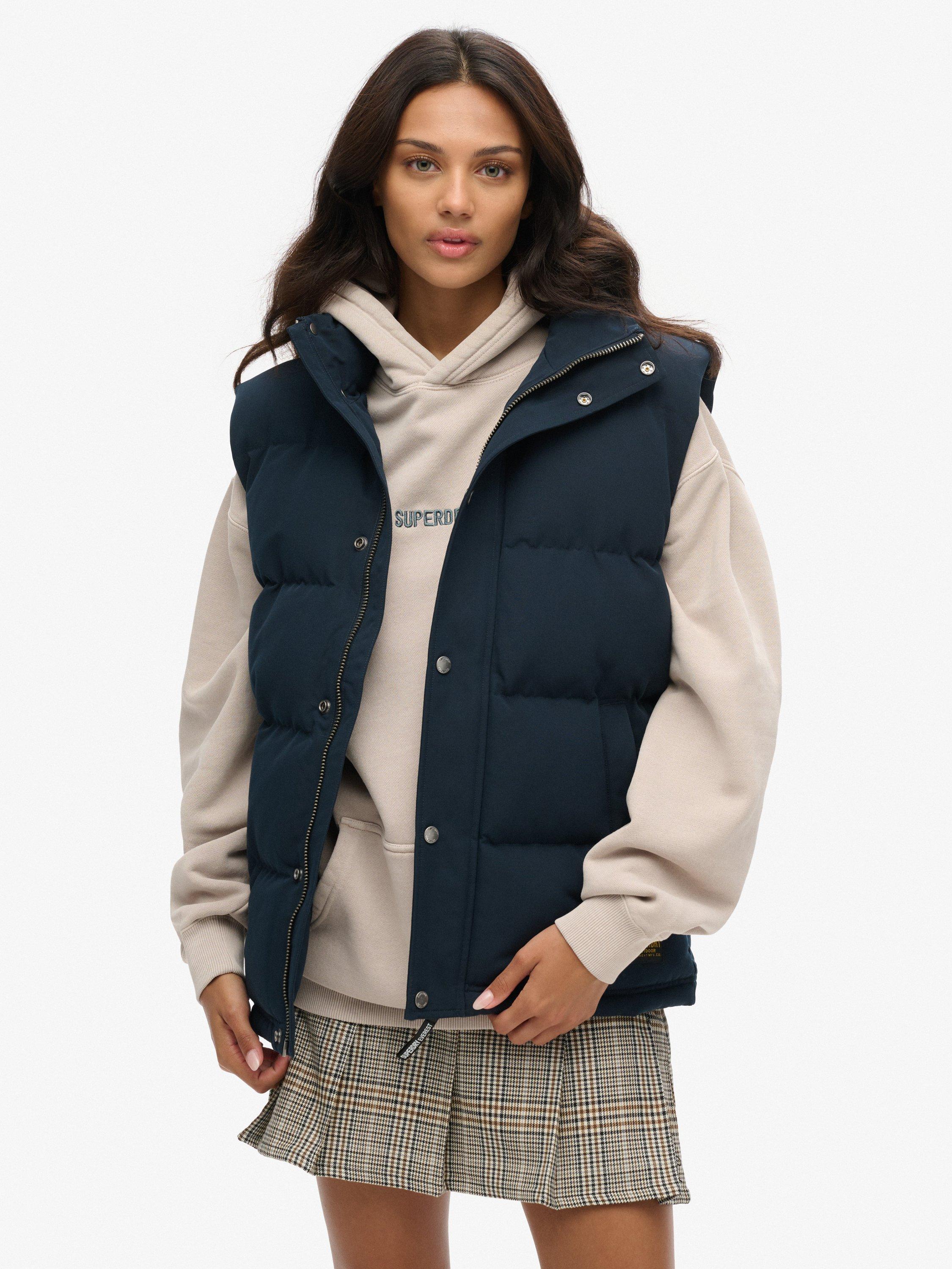 Product image 1 of 5, which shows Superdry Everest Oversized Gilet, Eclipse Navy, L