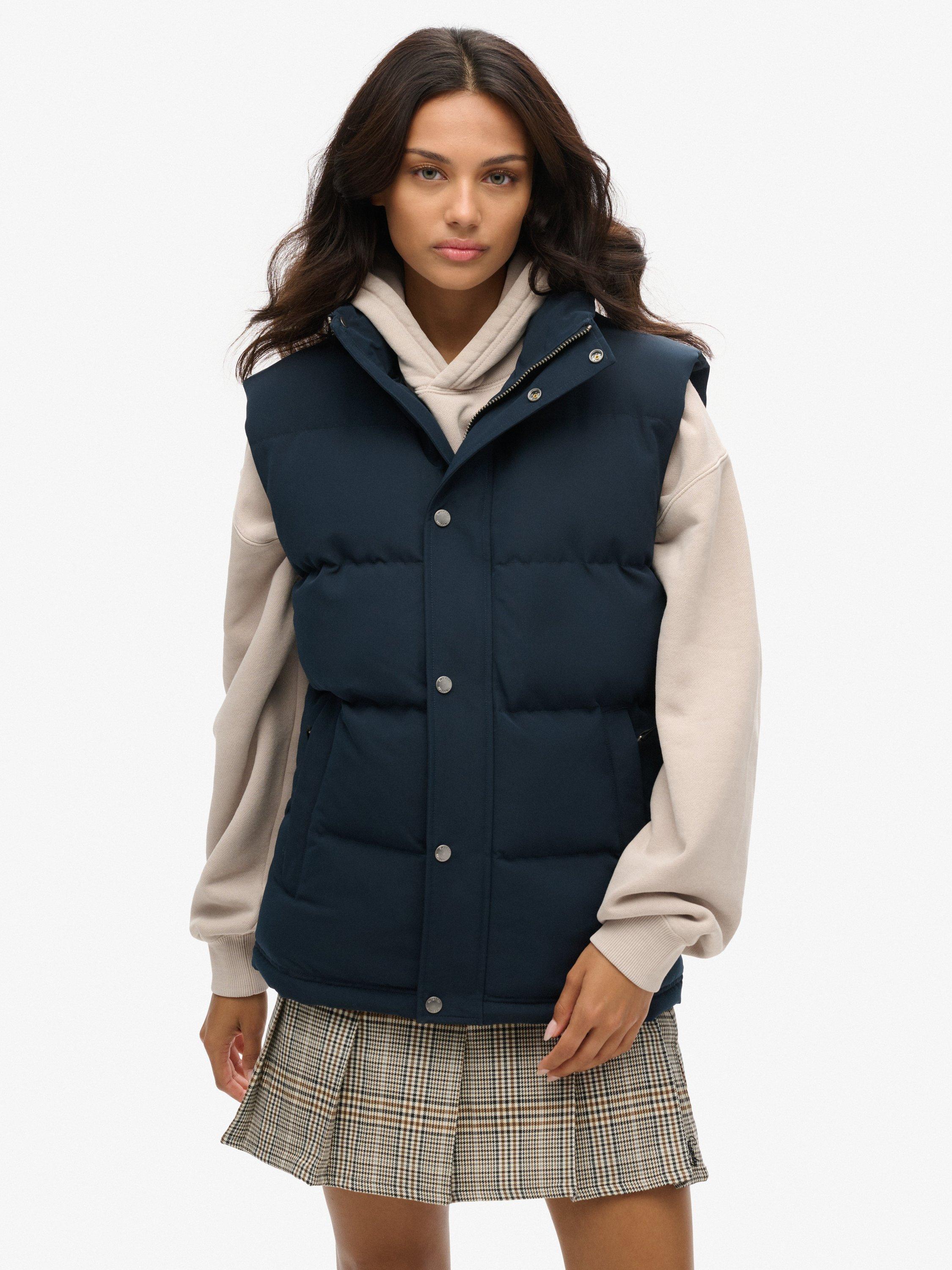 Product image 3 of 5, which shows Superdry Everest Oversized Gilet, Eclipse Navy, L