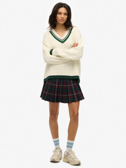 Superdry Check Mini Skirt, Green