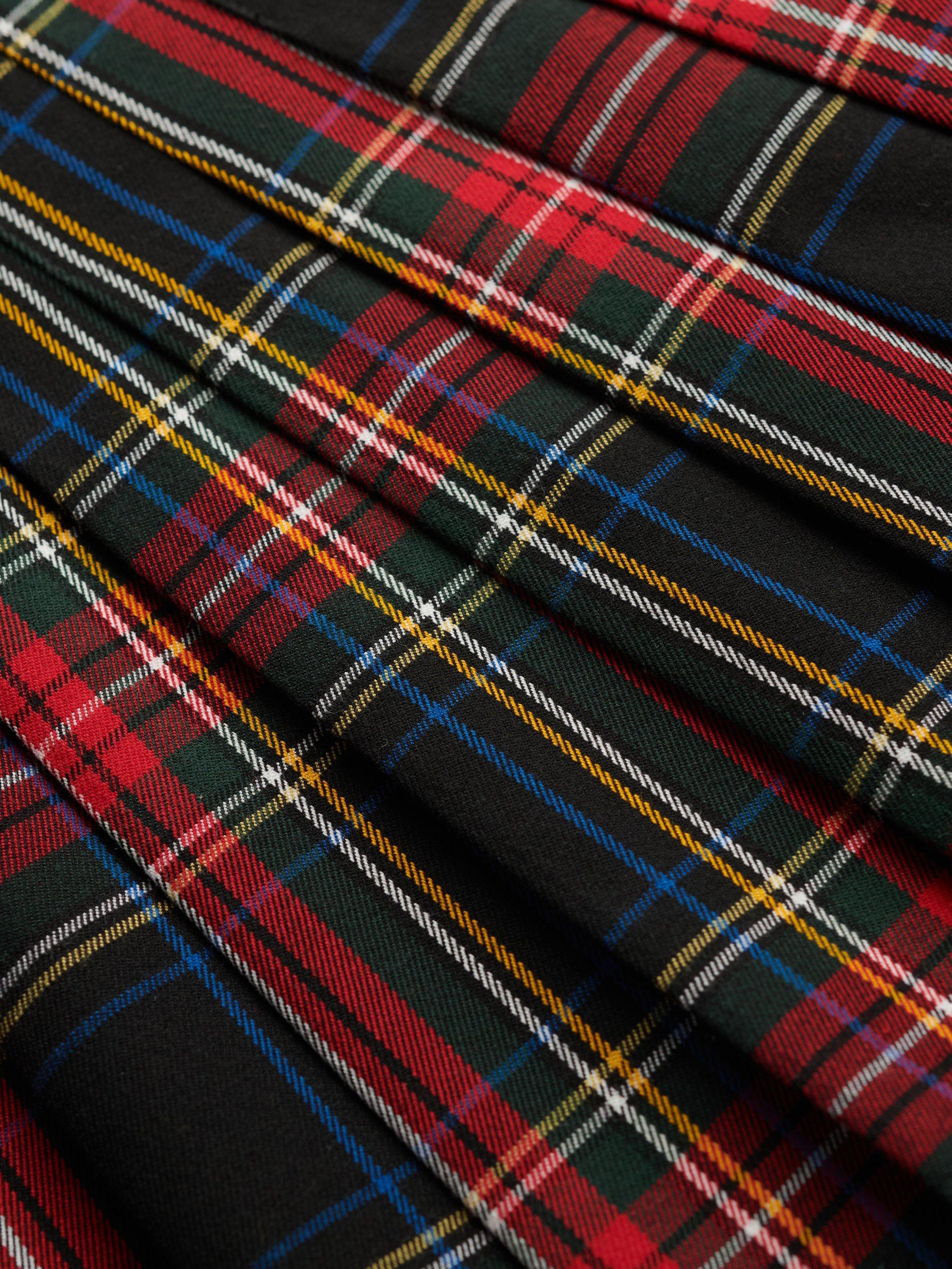 Product image 6 of 6, which shows Superdry Check Mini Skirt, Navy, 6