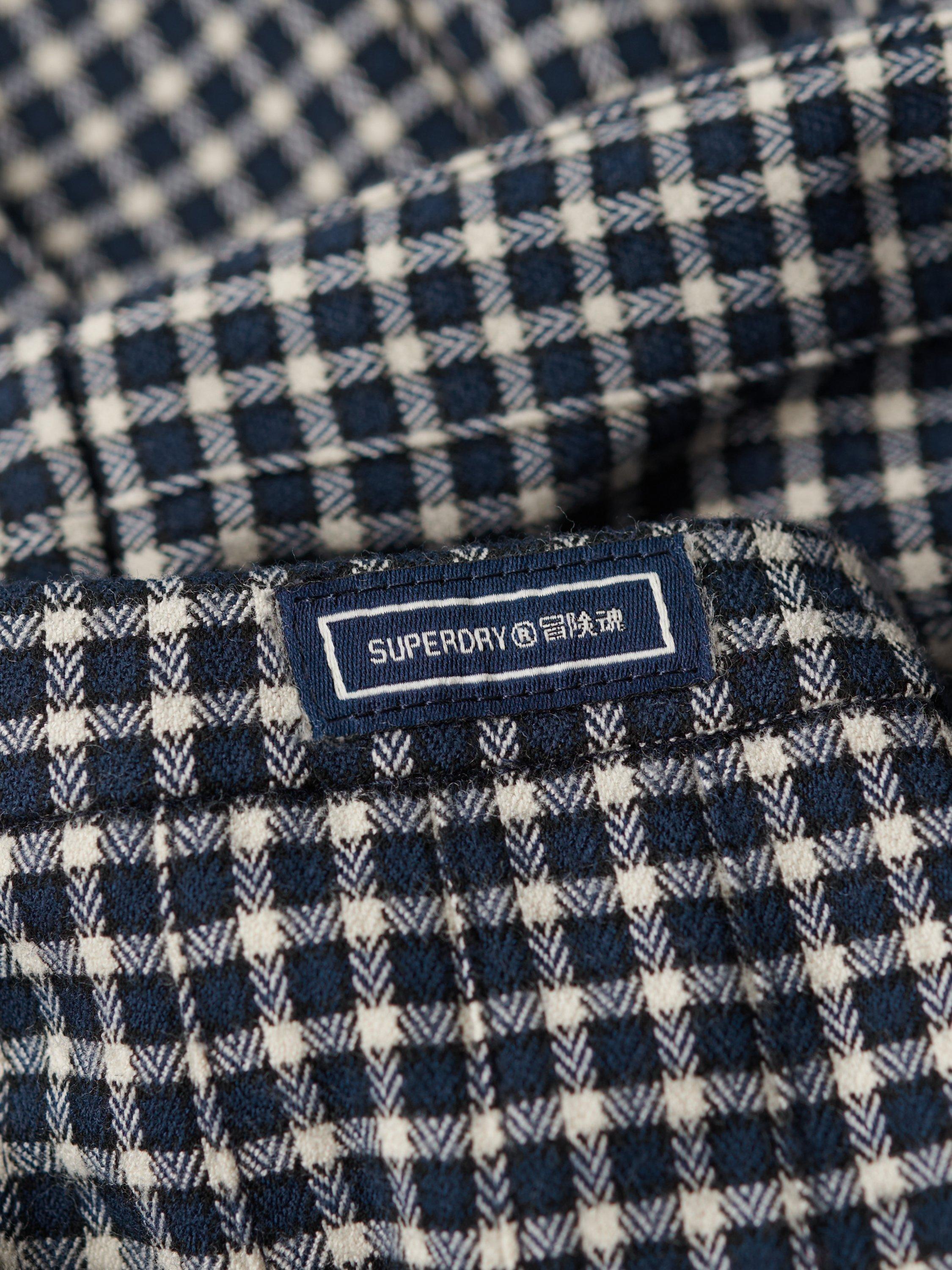 Product image 6 of 7, which shows Superdry Vintage Pleated Mini Skirt, Blue, 10